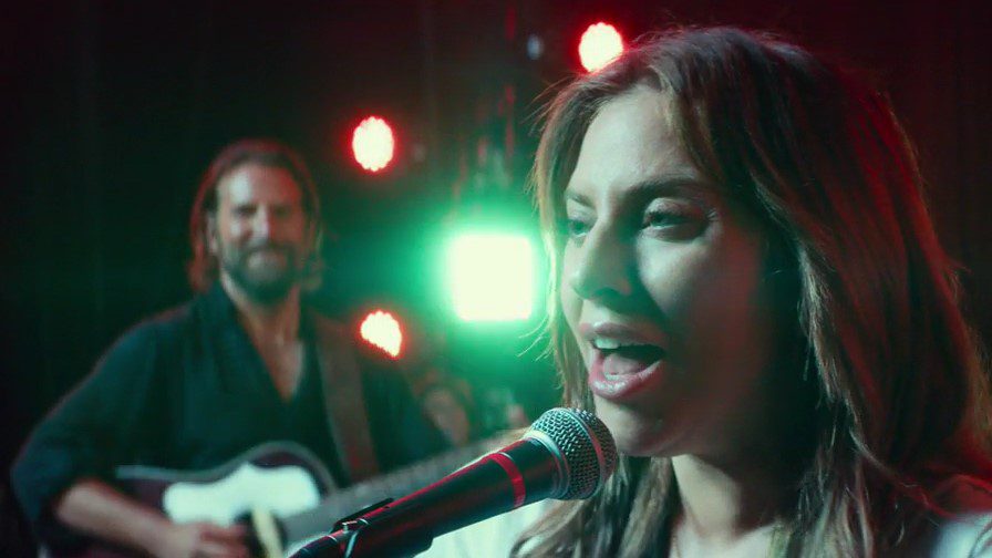 Bradley Cooper as Jack and Lady Gaga as Ally in A Star is Born - Courtesy of Warner Brothers. 